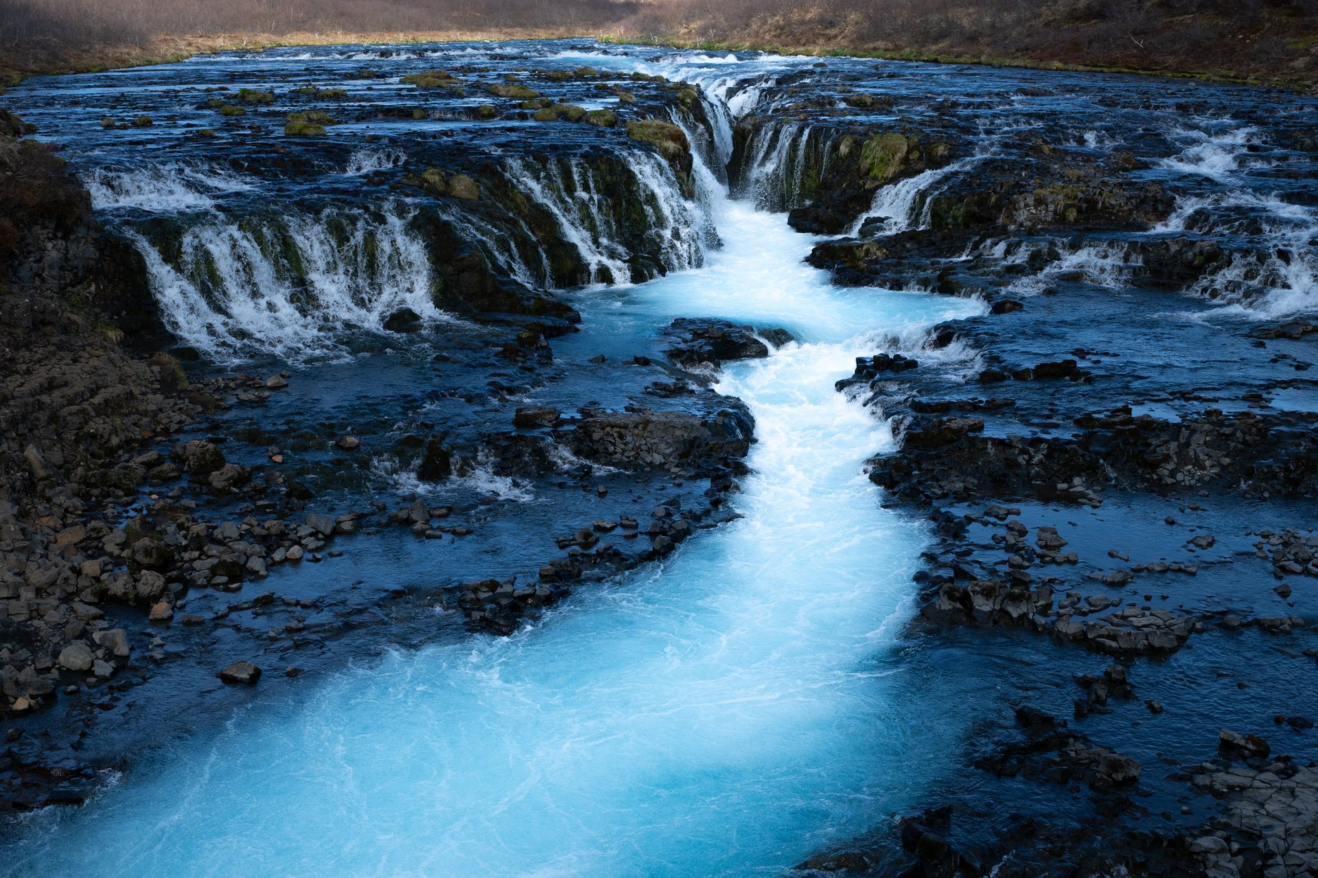 Brúarfoss blue waterfall hidden gem Golden Circle