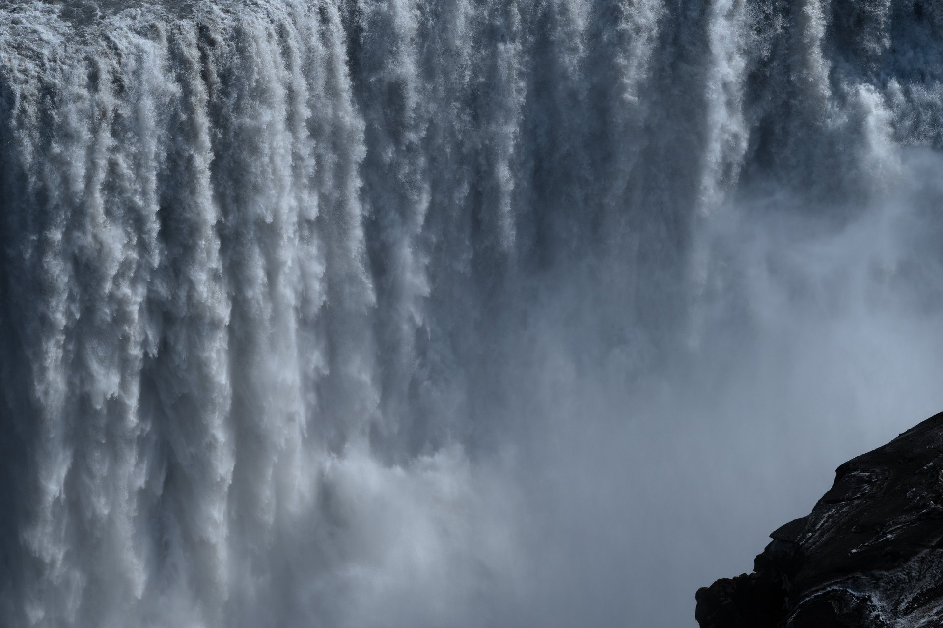Dettifoss panoramic view glacial water immense power
