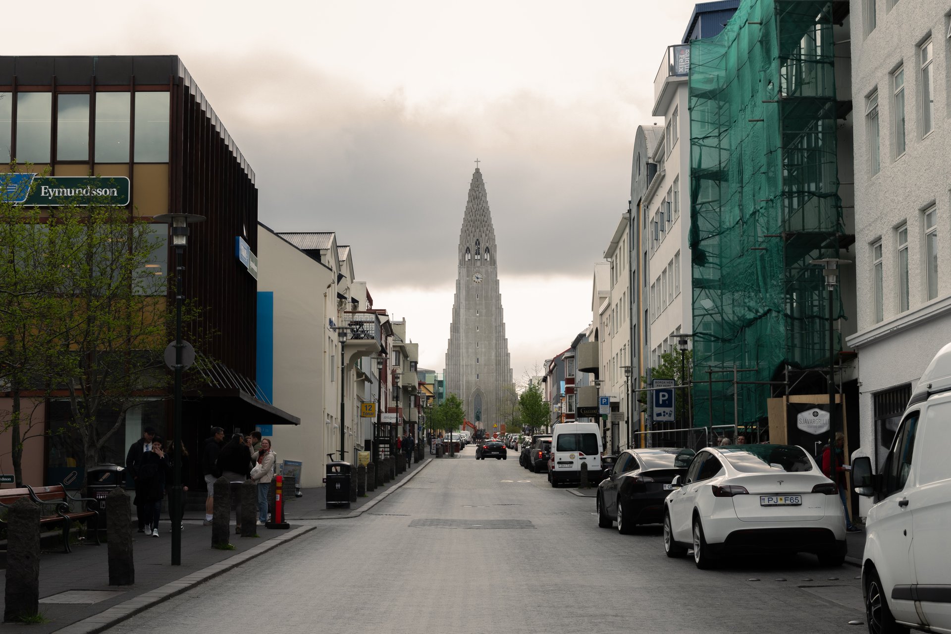 Reykjavík city colorful houses harbor departure