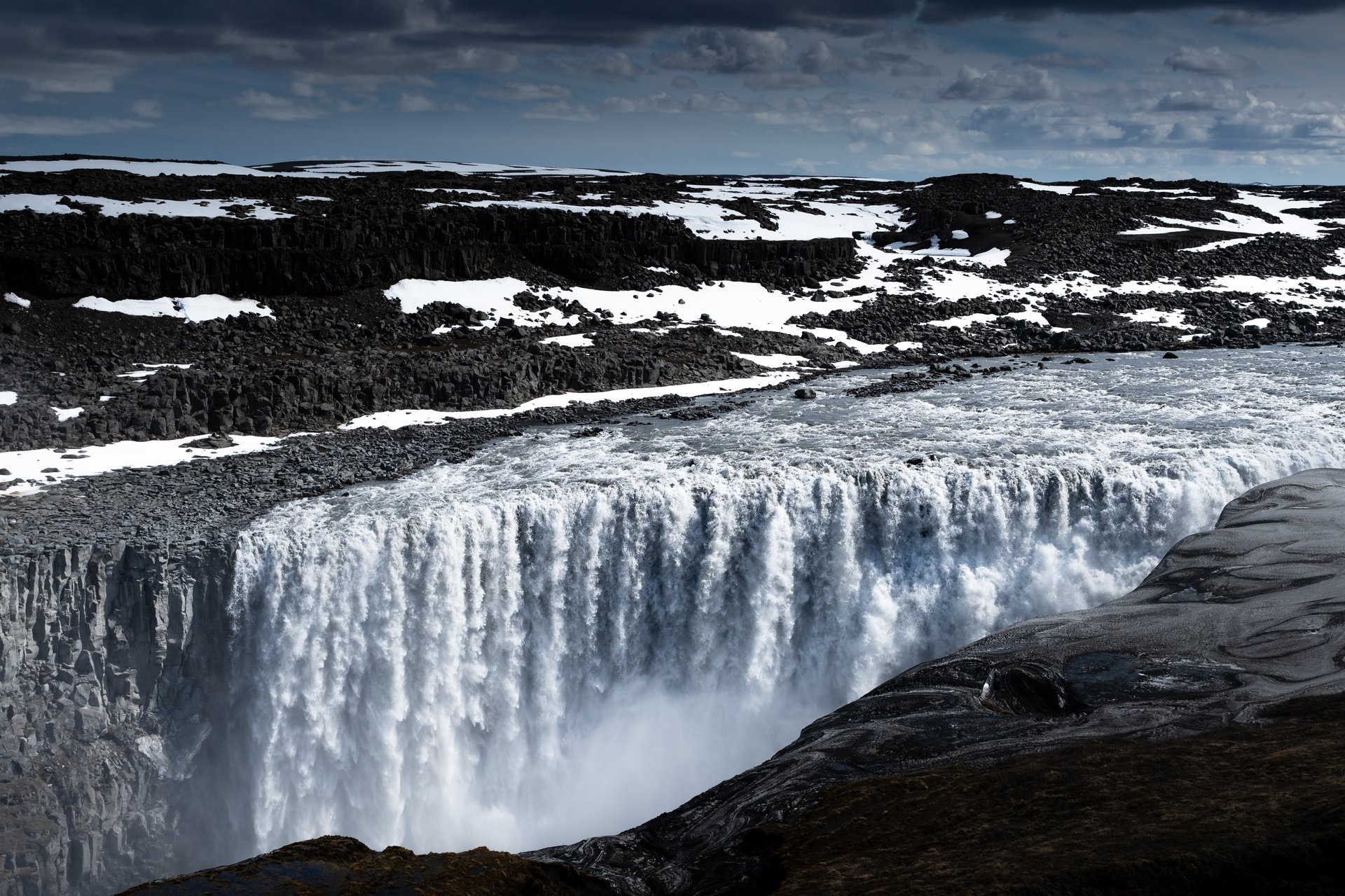 Dettifoss, Europe's most powerful waterfall, in North Iceland