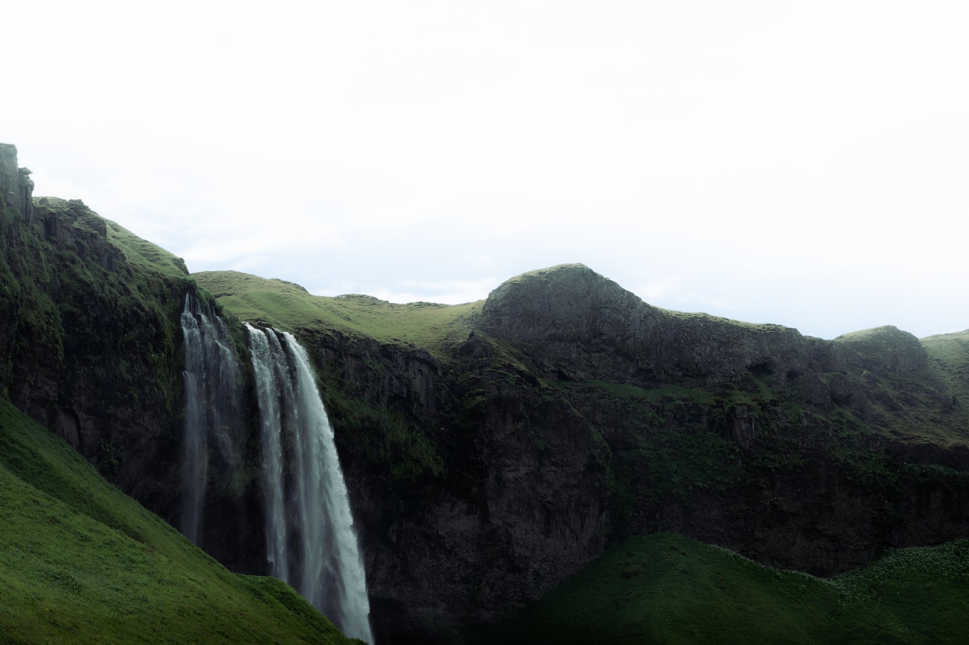 Seljalandsfoss waterfall South Coast Iceland walking behind
