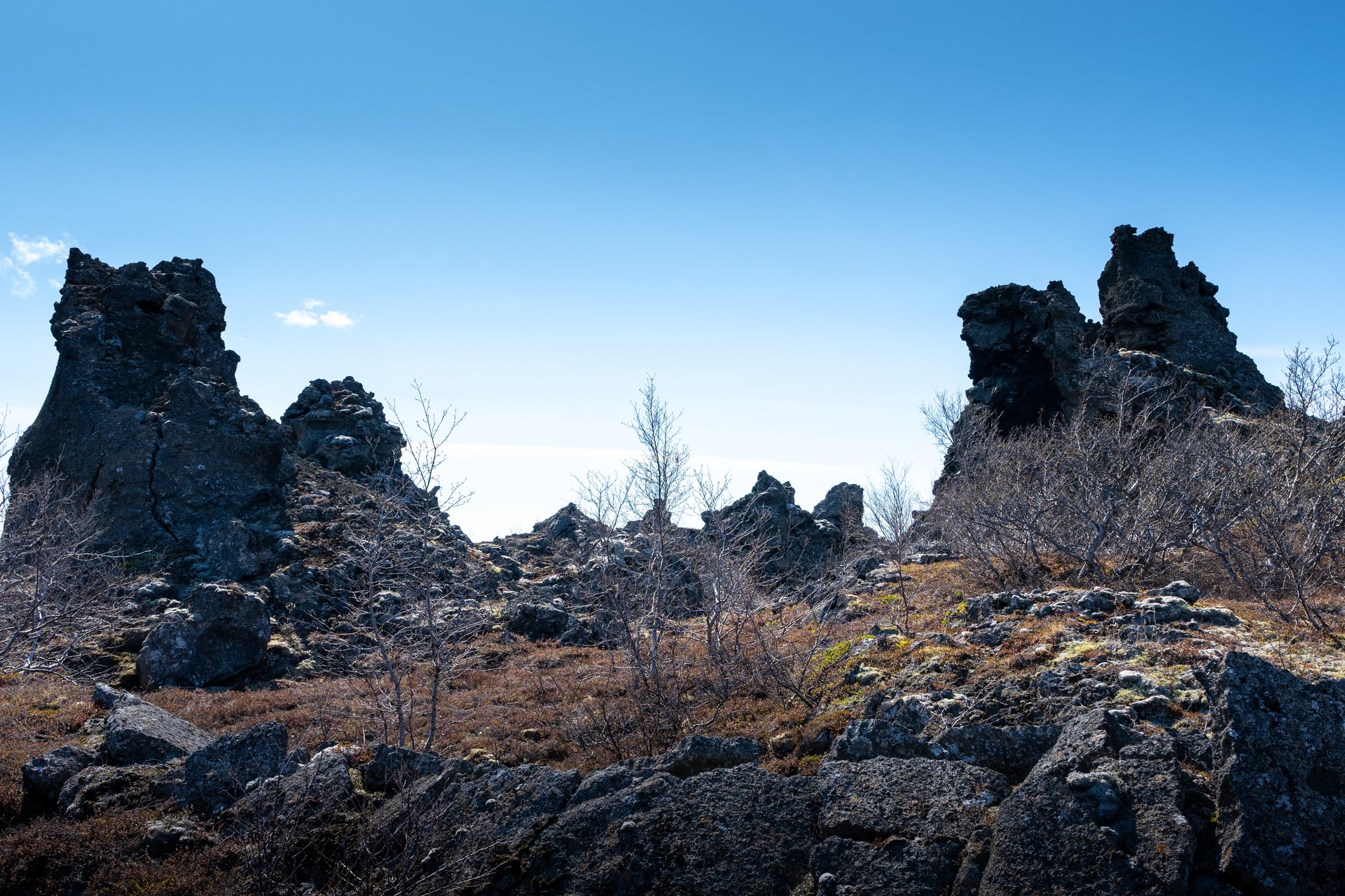 Dimmuborgir lava formations Mývatn Iceland Game of Thrones
