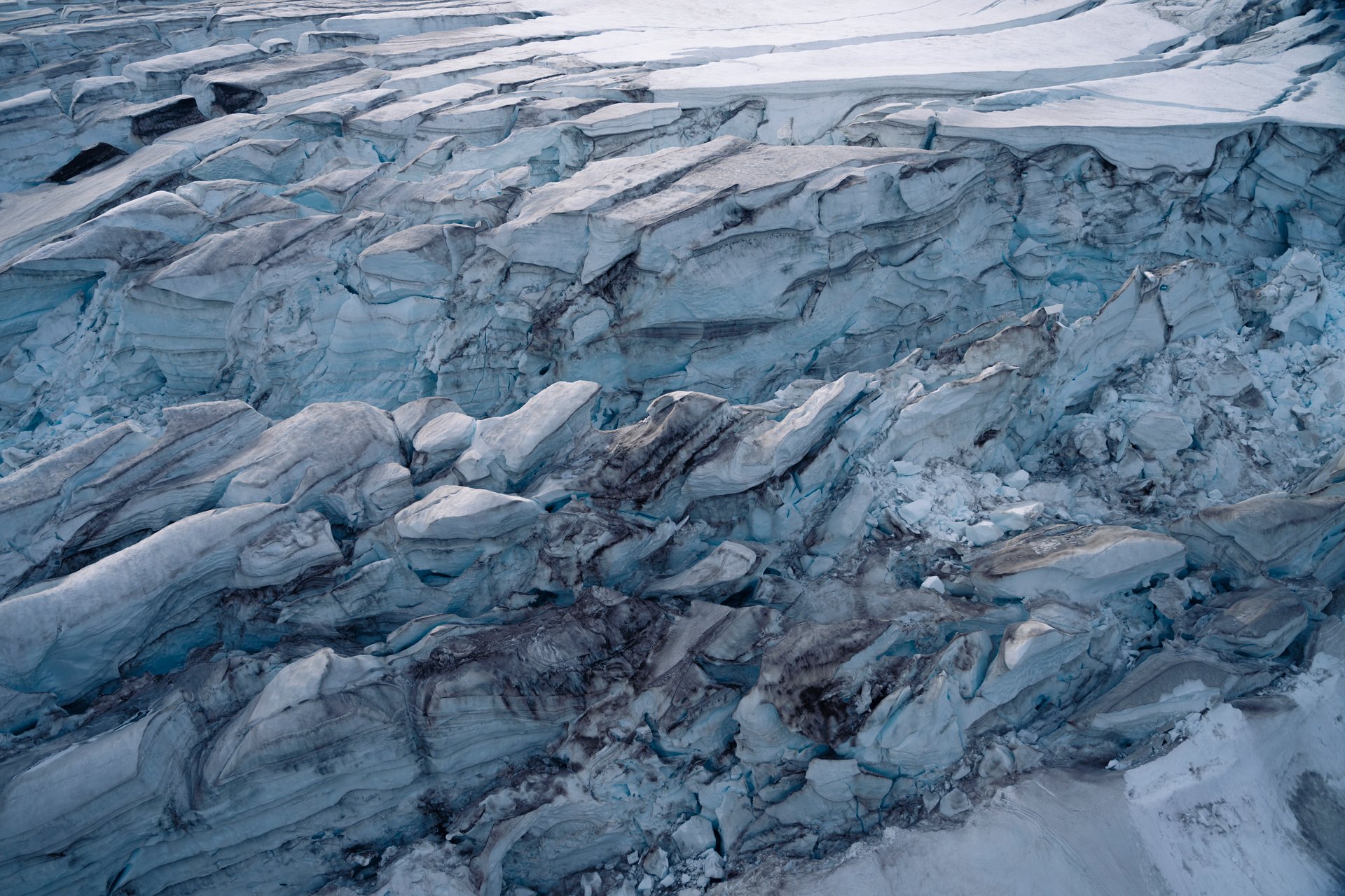 Iceland wilderness stretching to horizon from helicopter