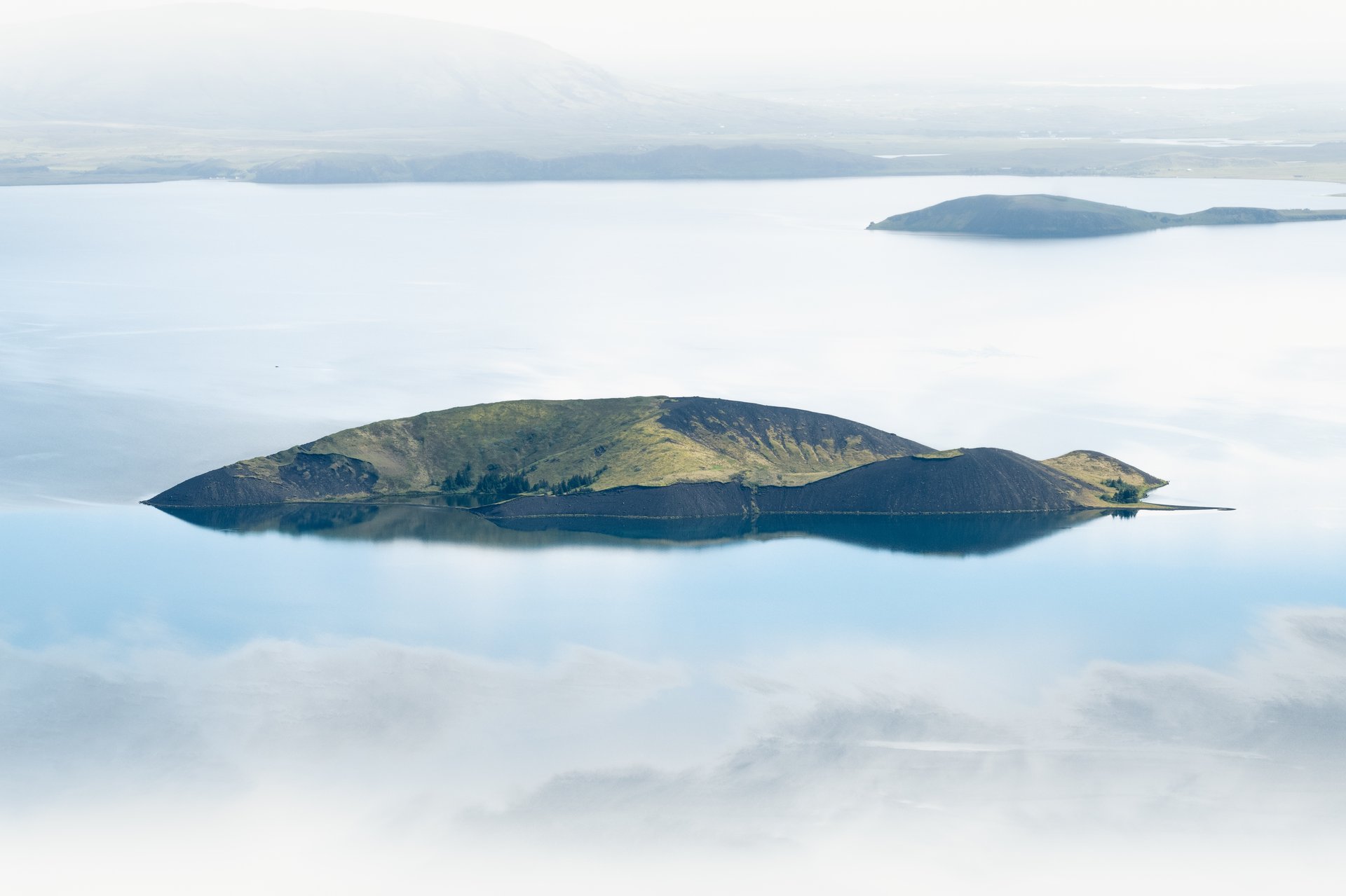 Recent volcanic landscape patterns from above Iceland