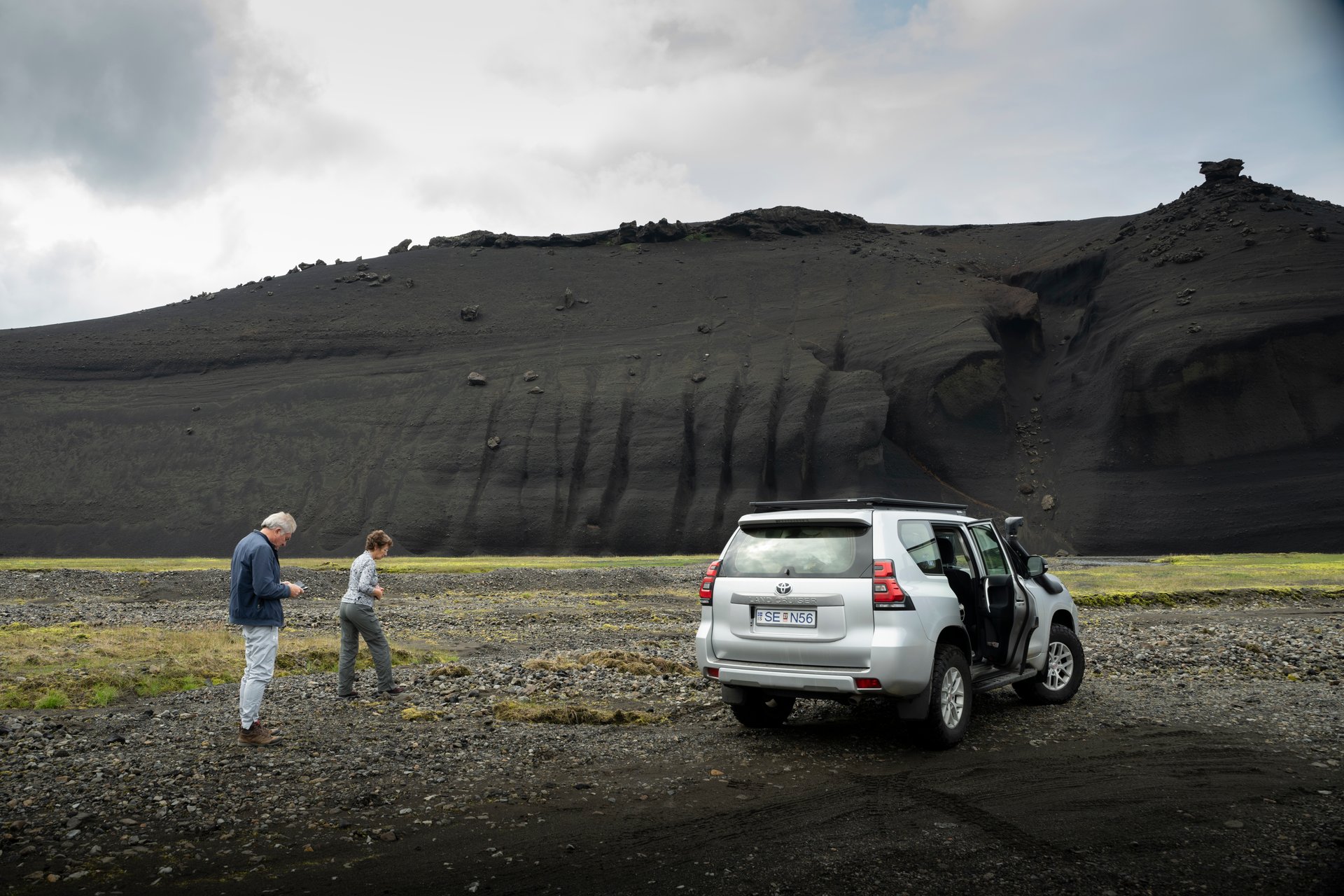 Le groupe posant dans les Hautes Terres islandaises
