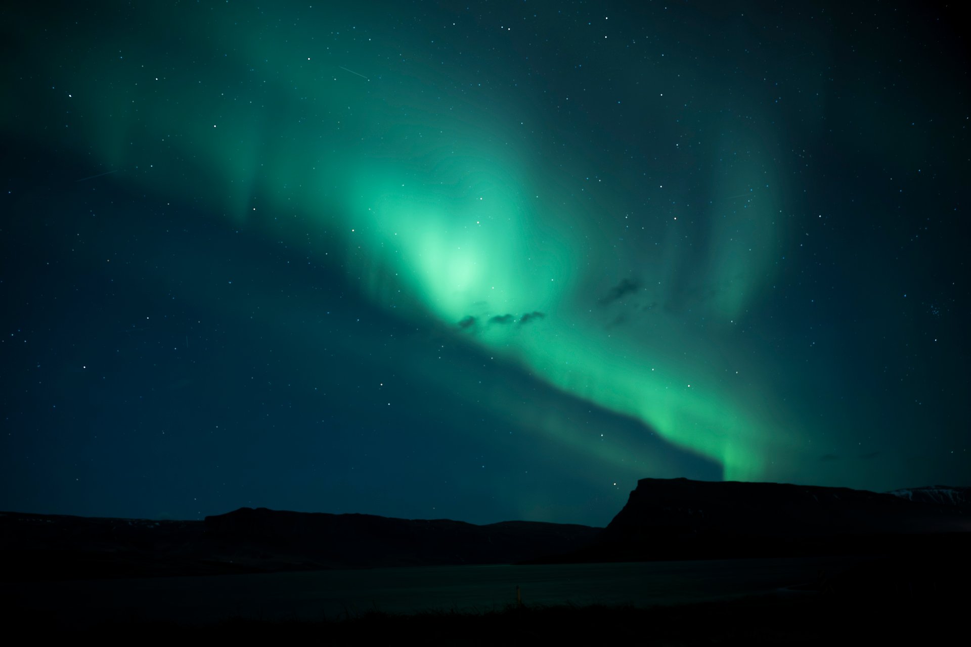 Northern Lights viewed from countryside accommodation area