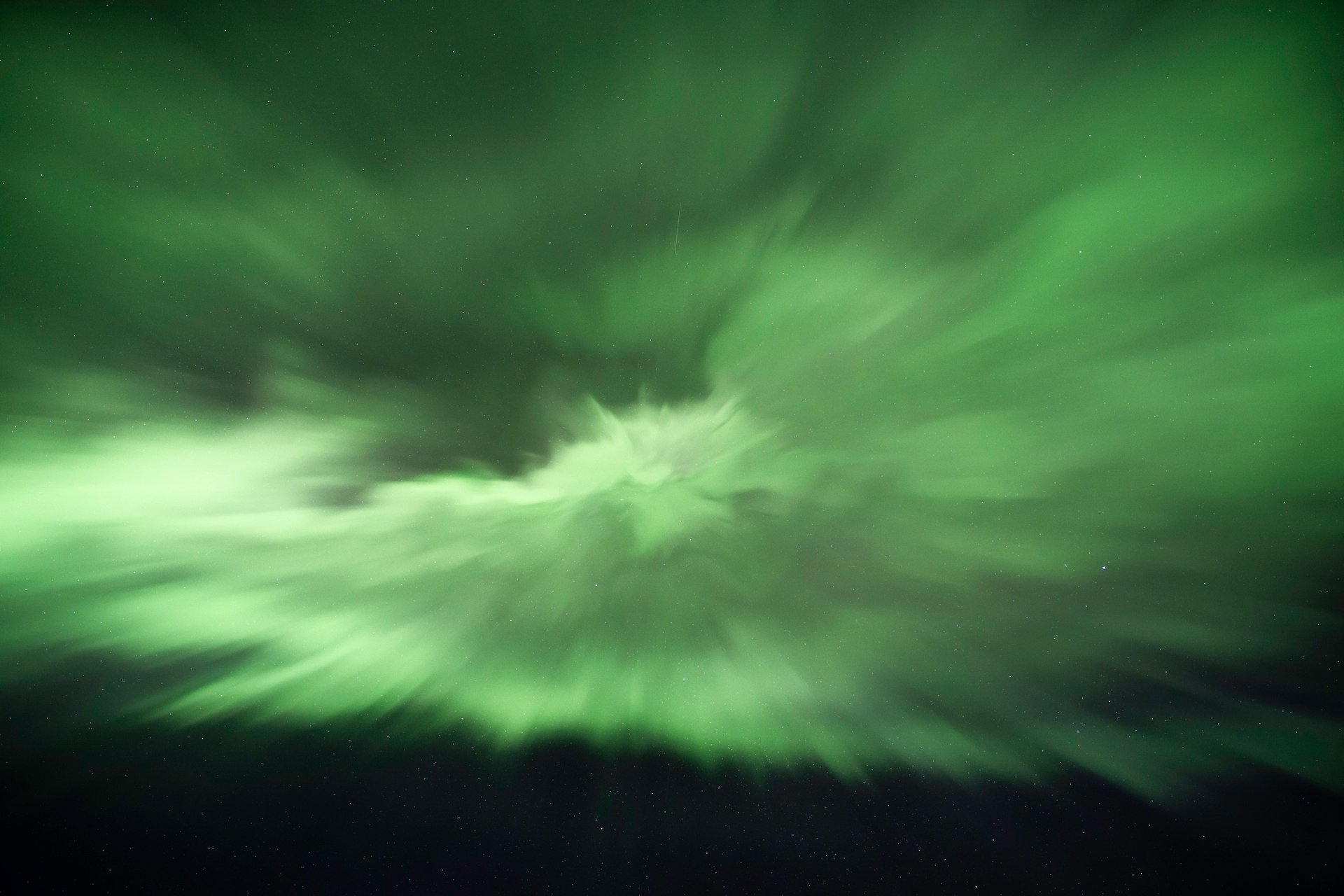 Northern Lights visible from near the Reykjavík area