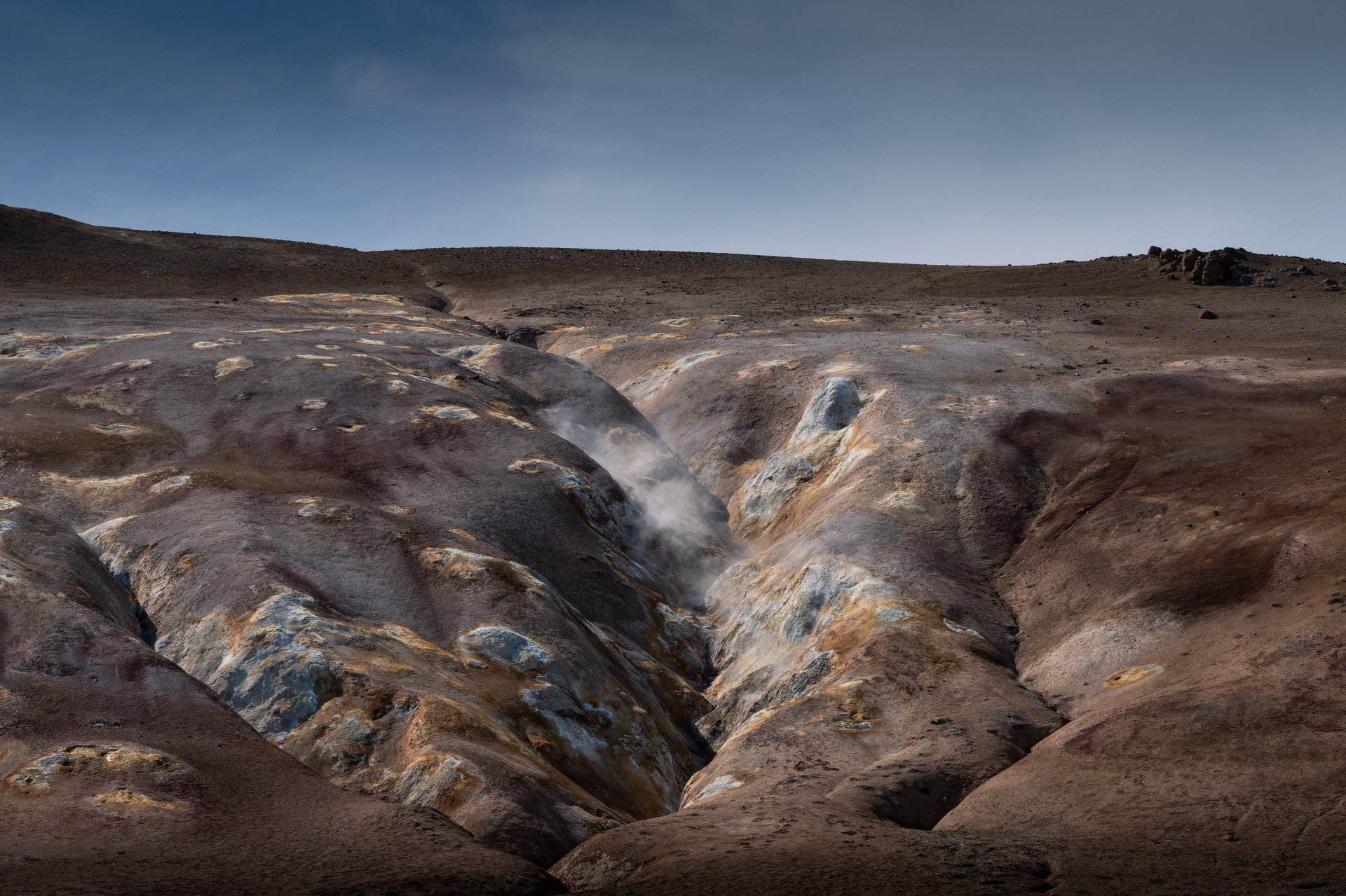 Champ de lave de Leirhnjúkur dans la zone volcanique de Krafla nord Islande