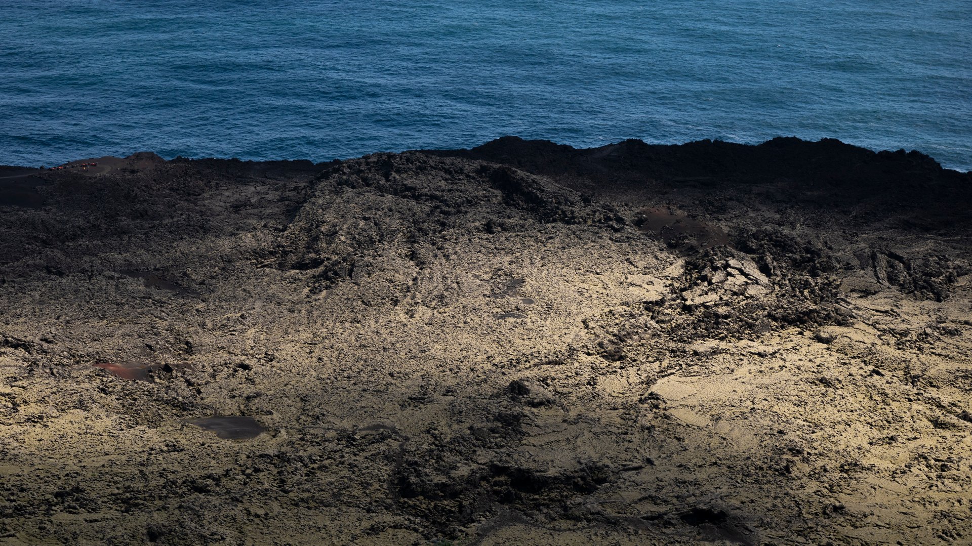 Eldfell volcano red scoria cone on Heimaey, Westman Islands Iceland