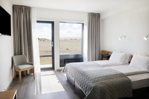 Fosshotel Núpar accommodations and landscape