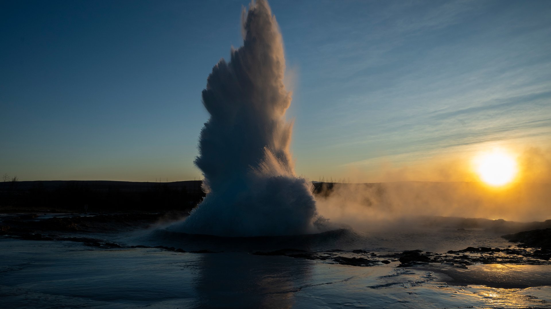 Strokkur geyser eruption Iceland Golden Circle