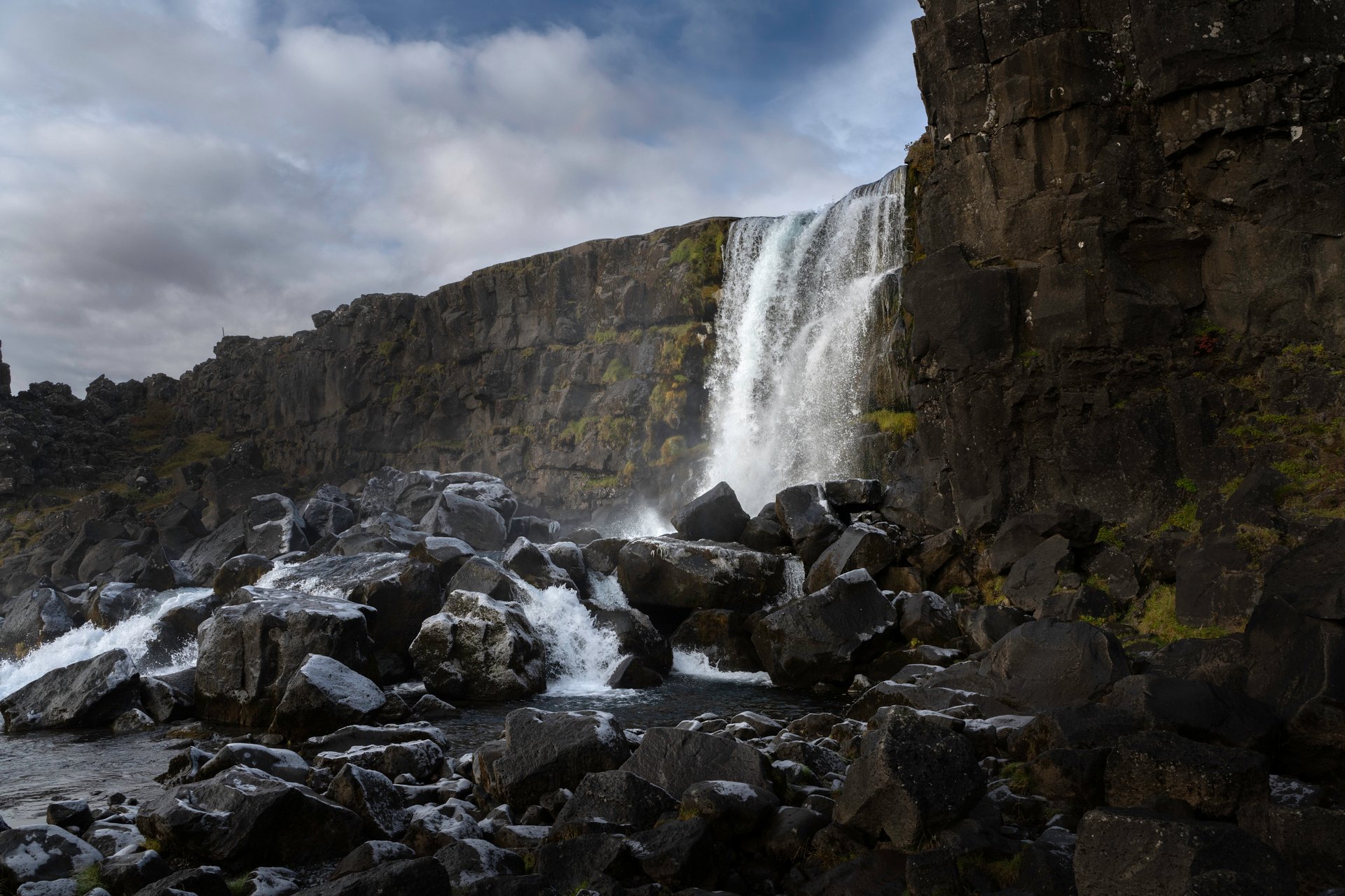 Golden Circle Iceland route with Gullfoss waterfall and geothermal landscape