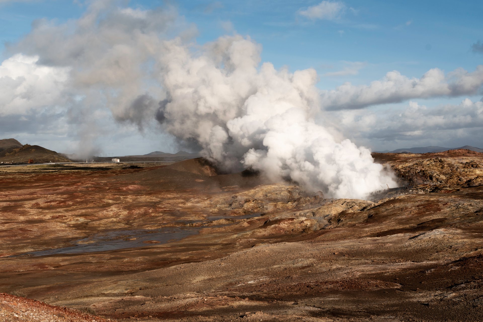 Gunnuhver mud pools and geothermal activity Reykjanes