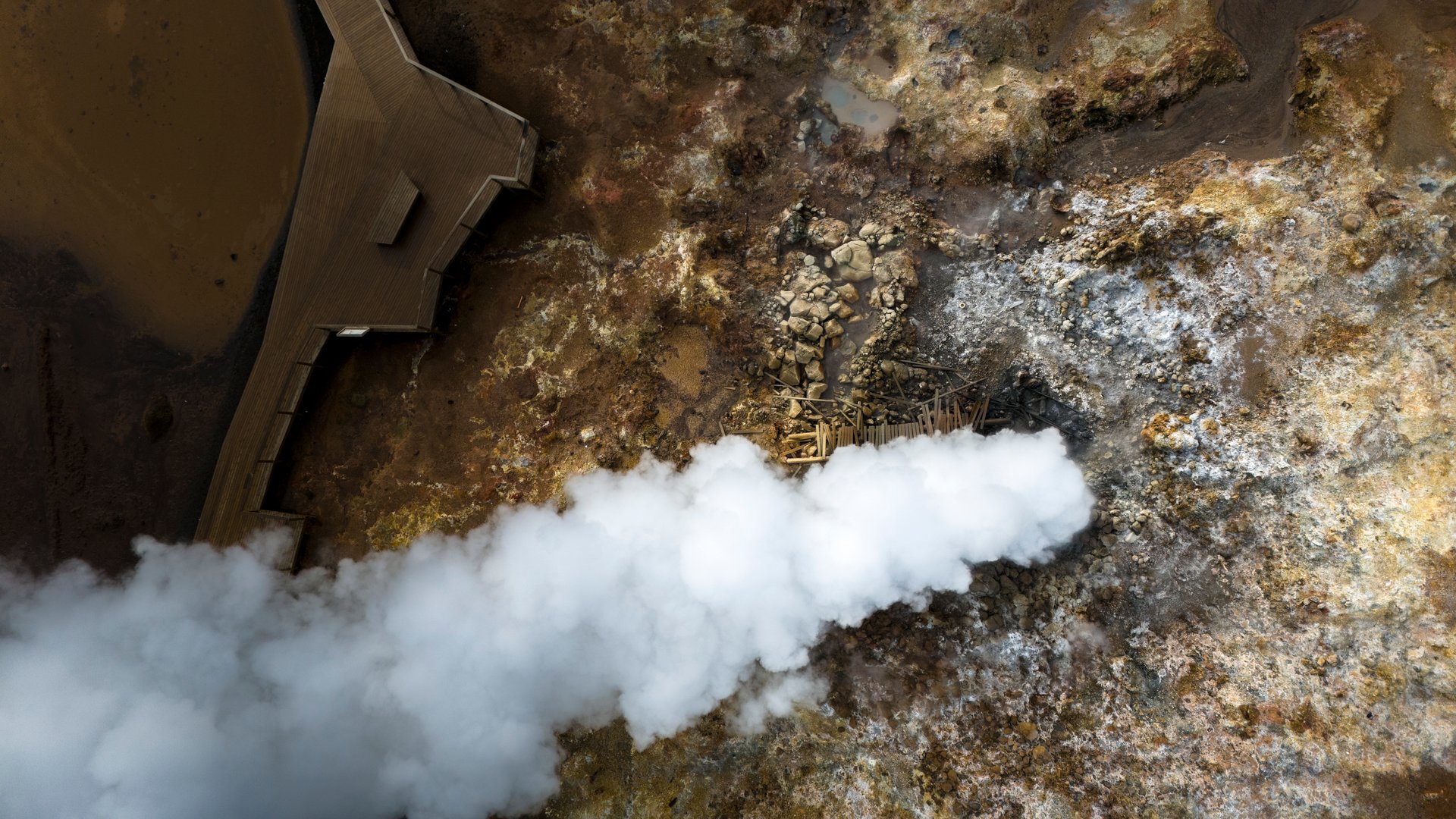 Reykjanes Peninsula Iceland volcanic landscape with geothermal areas
