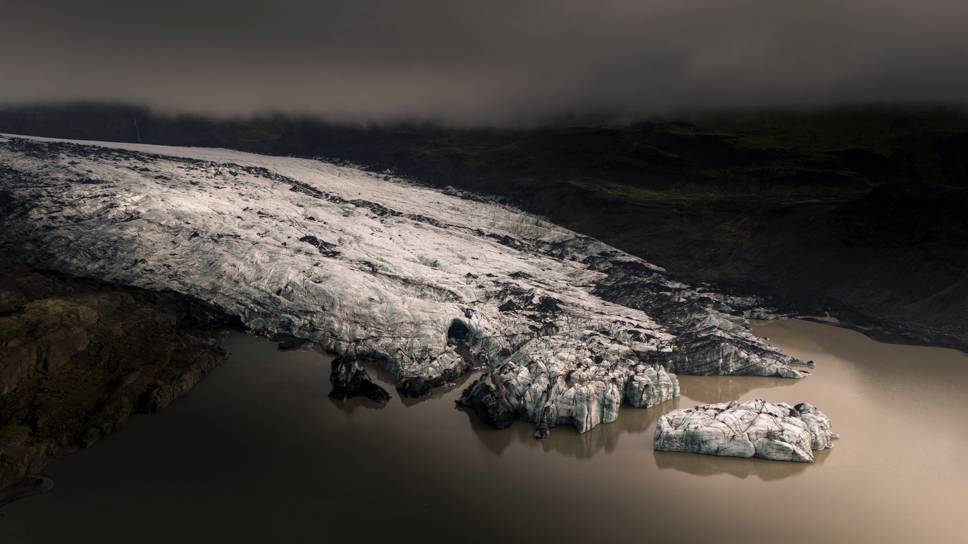 Sólheimajökull glacier tongue Iceland South Coast
