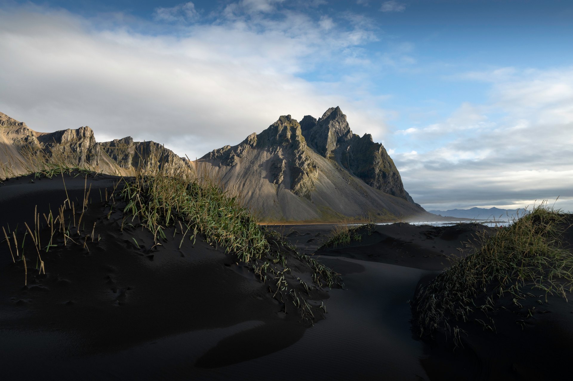 Vestrahorn reflection in tidal pools Iceland