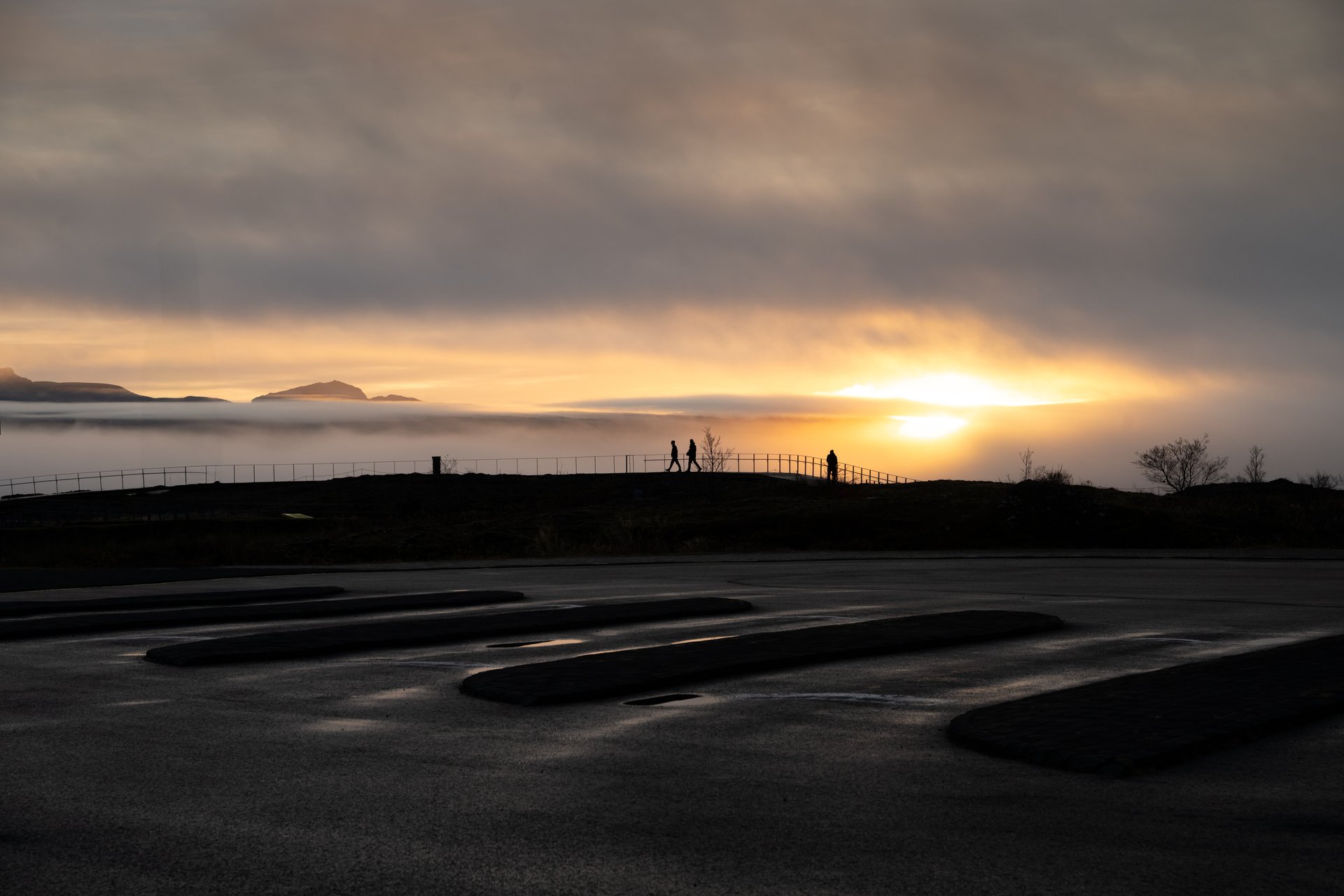 Popular tourist site in Iceland during busy summer season