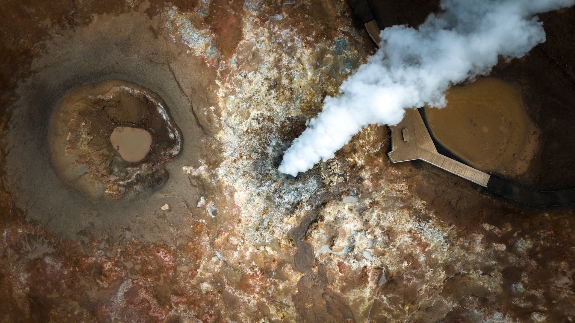 Colorful geothermal landscape of Reykjanes Peninsula