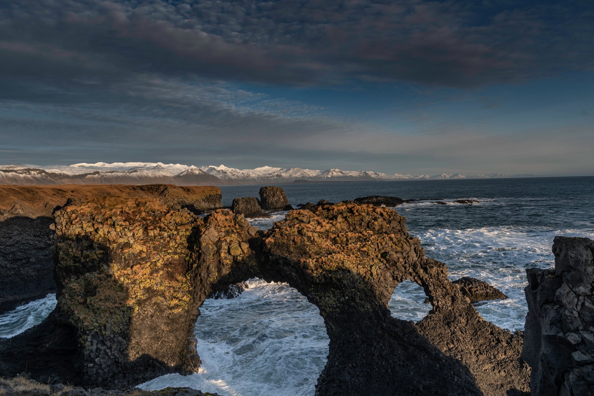 Snæfellsnes Peninsula scenic landscape with mountains and coast