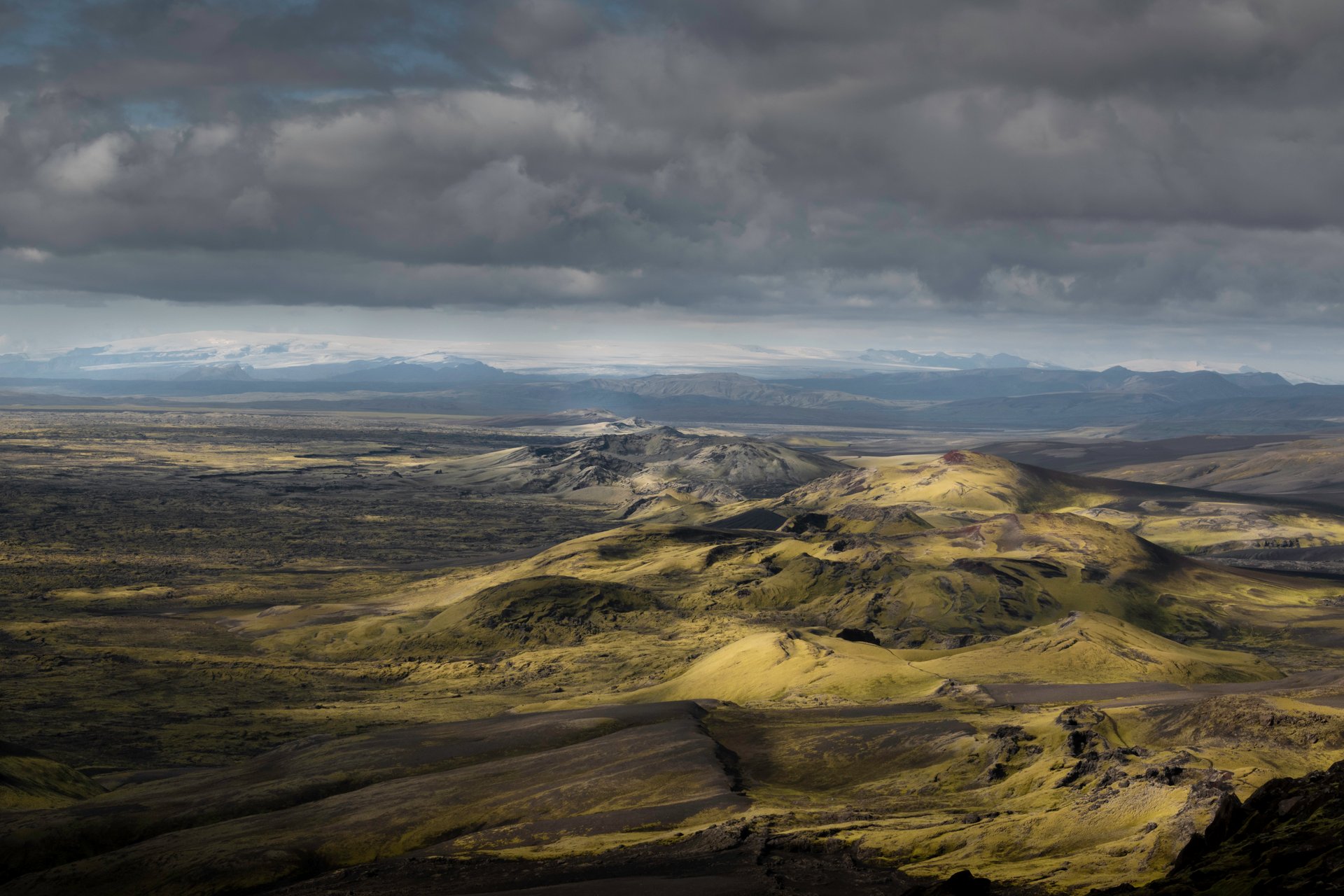 South Coast's Highlands panoramic view with Landmannalaugar