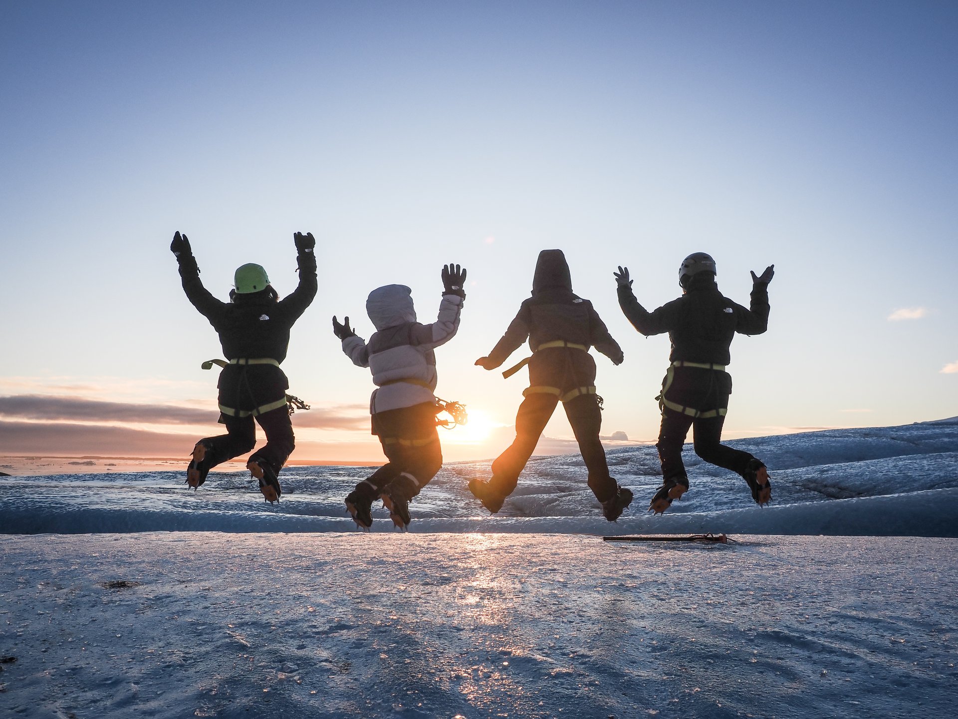 Glacier hiking and crystal ice cave exploration at Vatnajökull with professional photographer