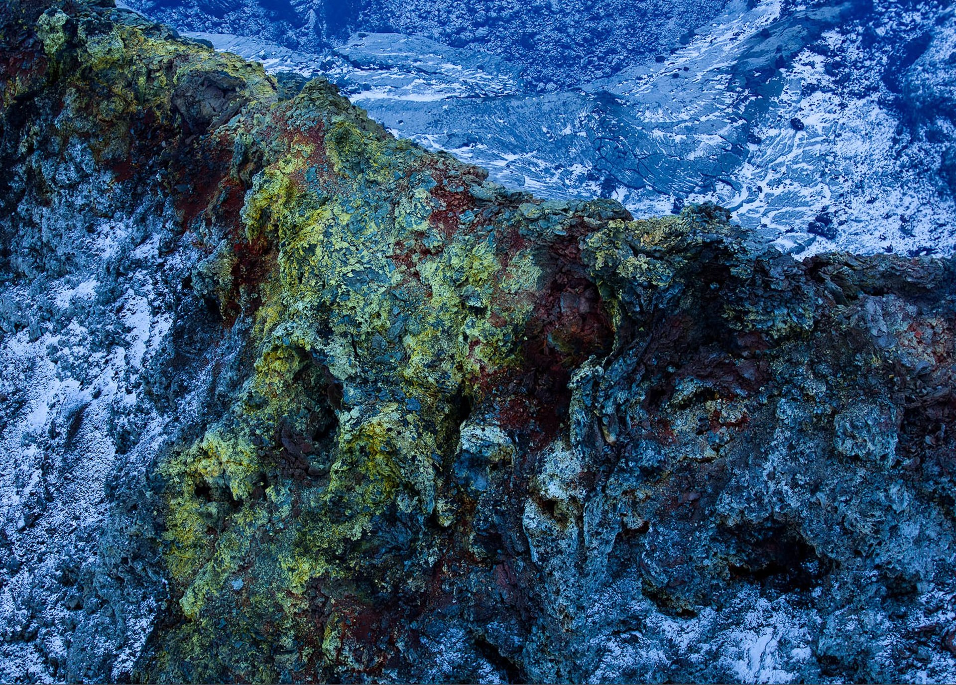 Fresh lava flows creating new land on Reykjanes Peninsula