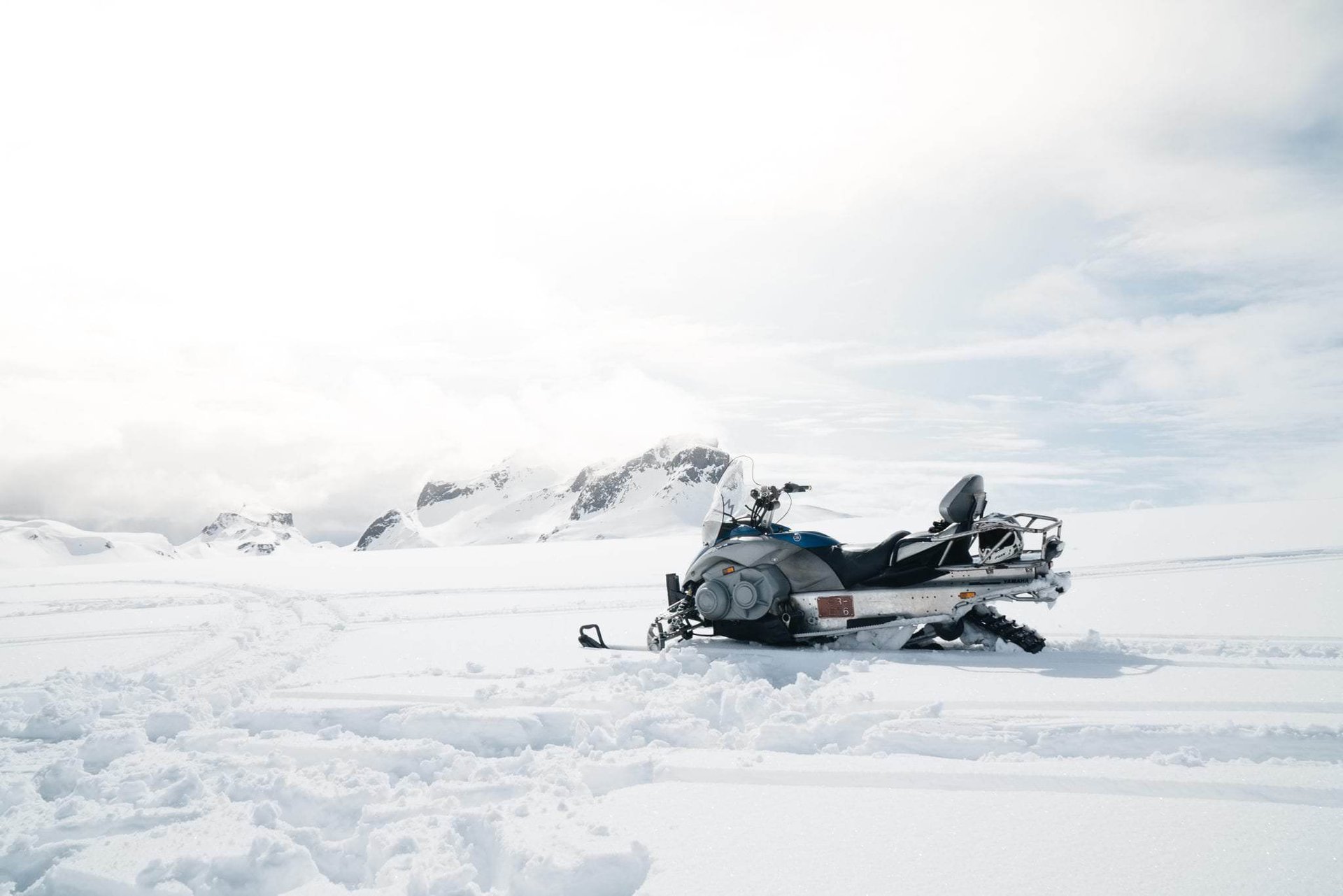 Snowmobile adventure across Langjökull glacier Iceland's second-largest ice cap