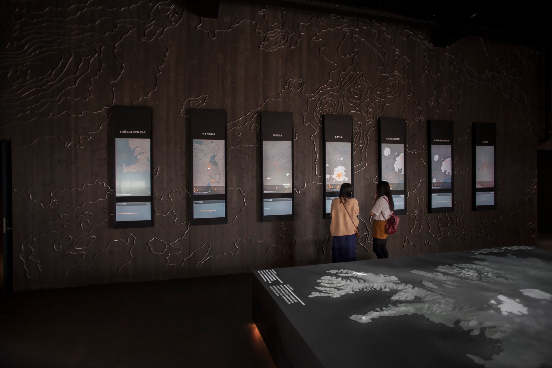 Educational exhibits exploring Iceland's geological timeline at Lava Centre