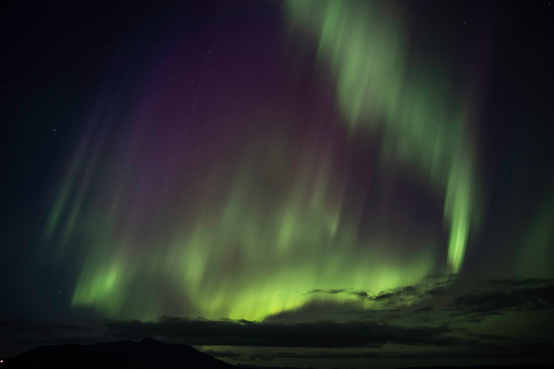 Professional aurora photography during small group Northern Lights experience