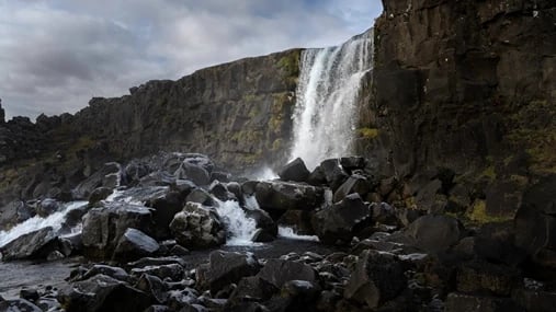 Historic Þingvellir rift valley landscape