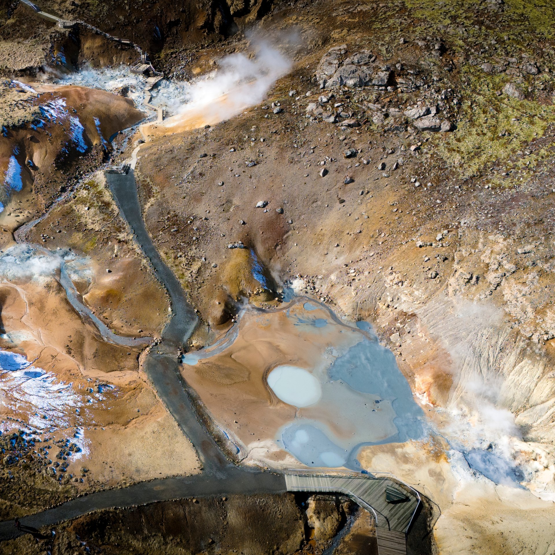 Cratères volcaniques de Stampar sur la péninsule de Reykjanes