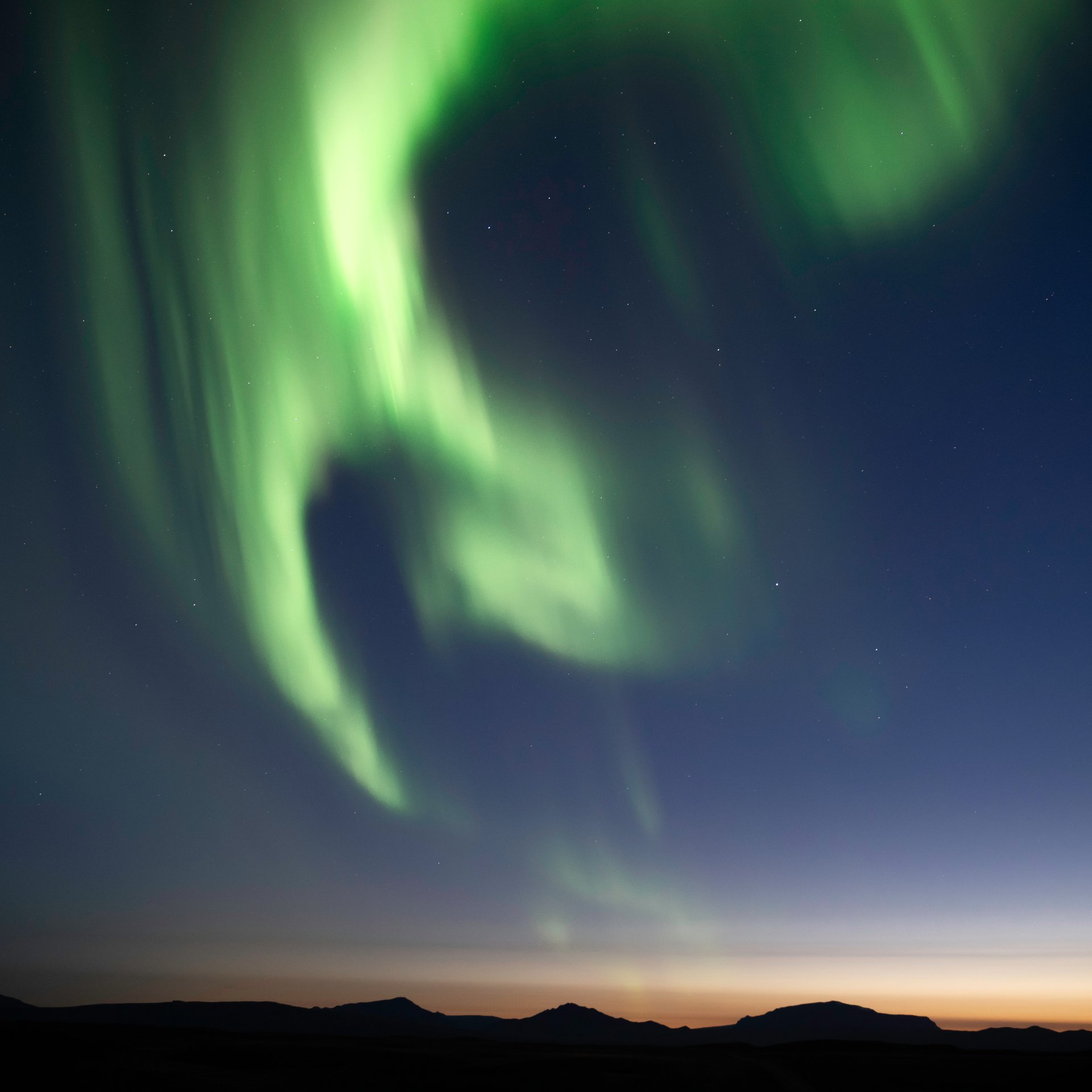Aurora Borealis over pristine Icelandic wilderness
