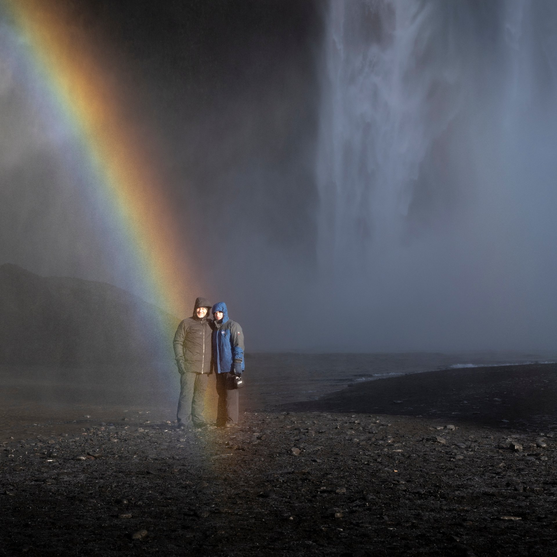 Iceland's south coast panoramic coastal and mountain scenery