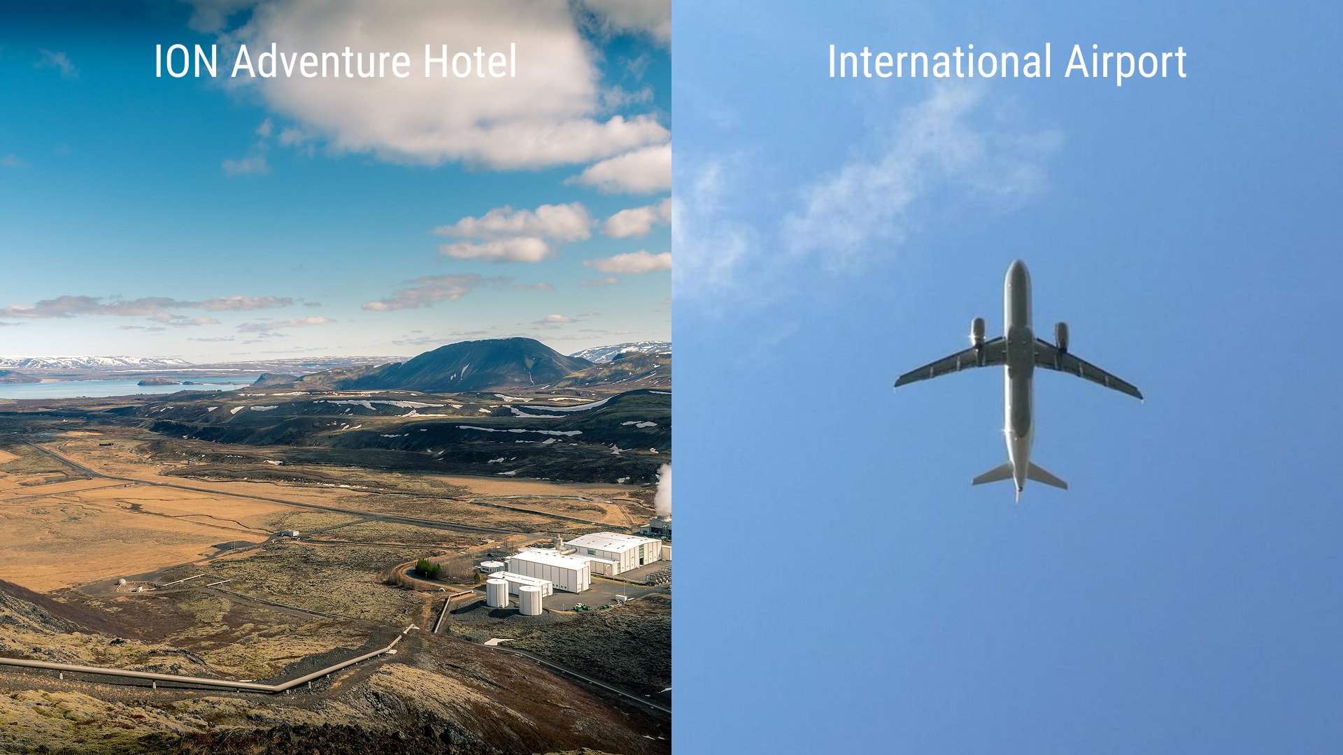 ION Adventure Hotel with dramatic Icelandic landscape in background