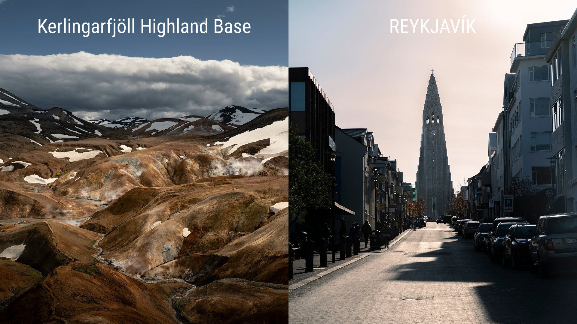 Trajet des Hautes Terres vers Reykjavík