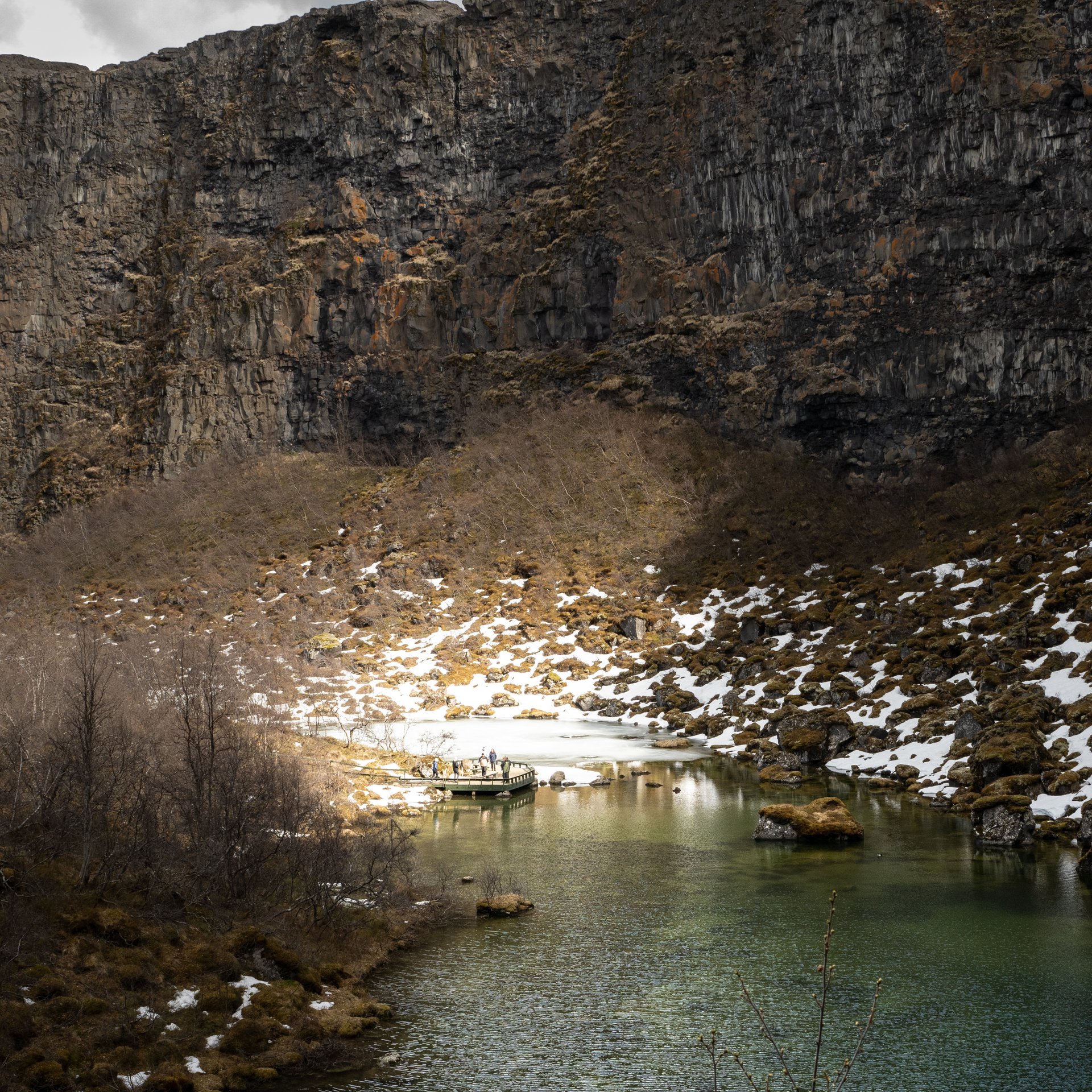 Section nord Parc National Vatnajökull avec canyon Ásbyrgi et cascade Dettifoss