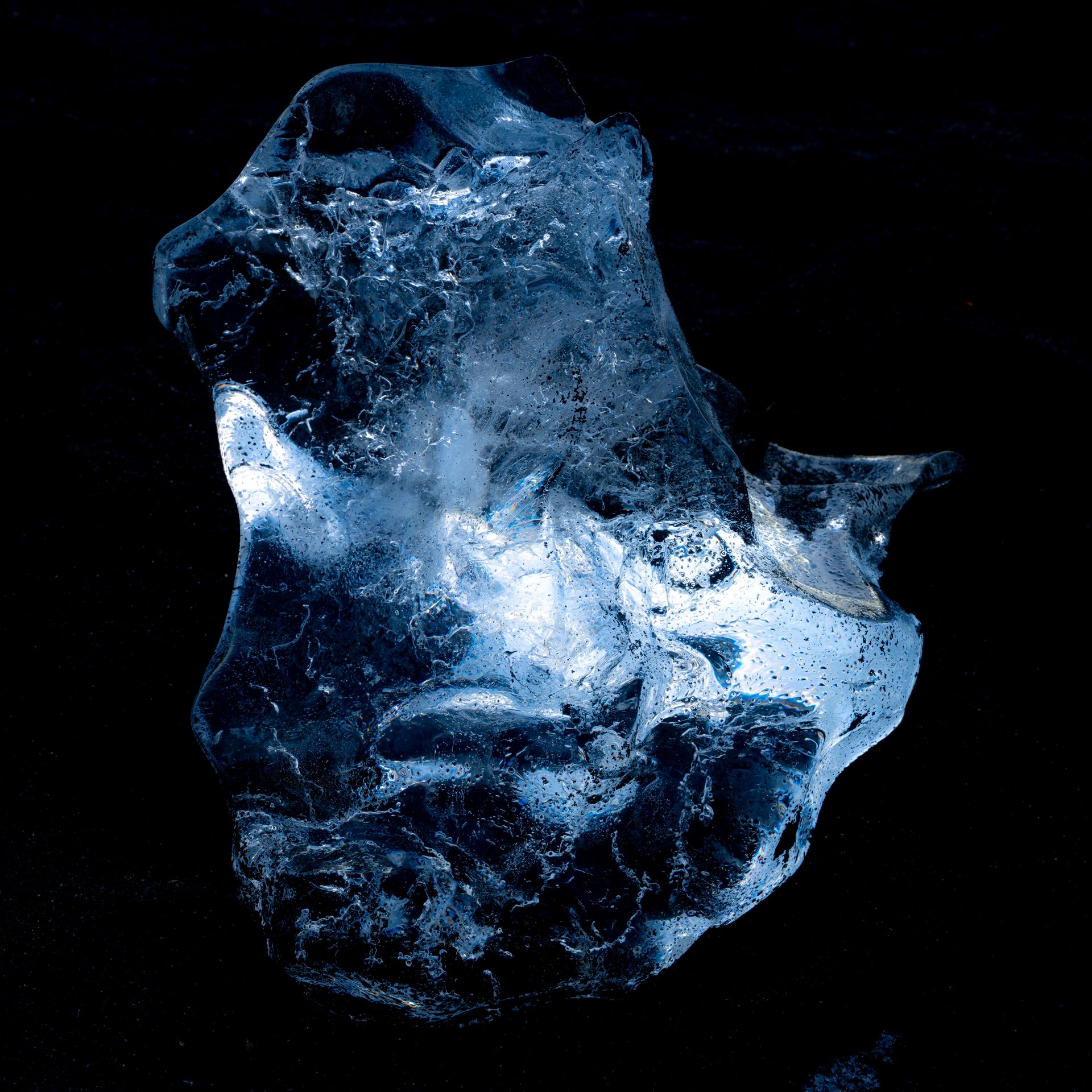Fjallsárlón glacier lagoon with icebergs