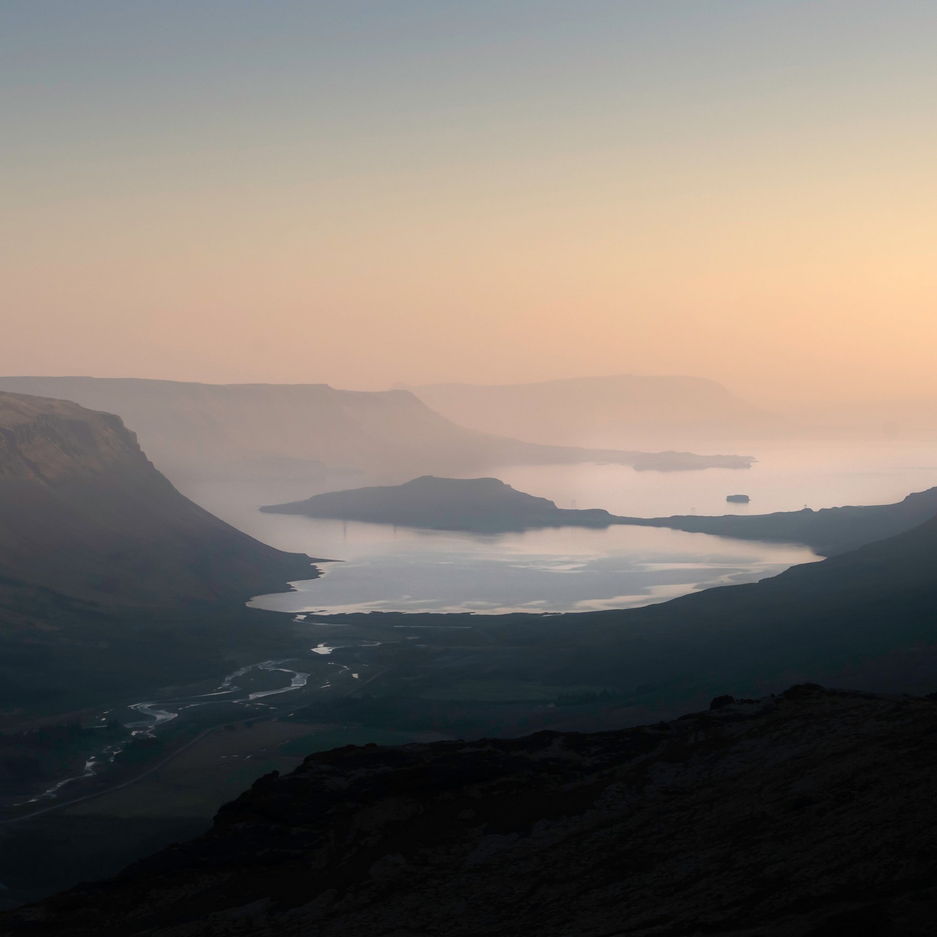 Scenic Hvalfjörður fjord approach to Glymur waterfall hike with mountain backdrop