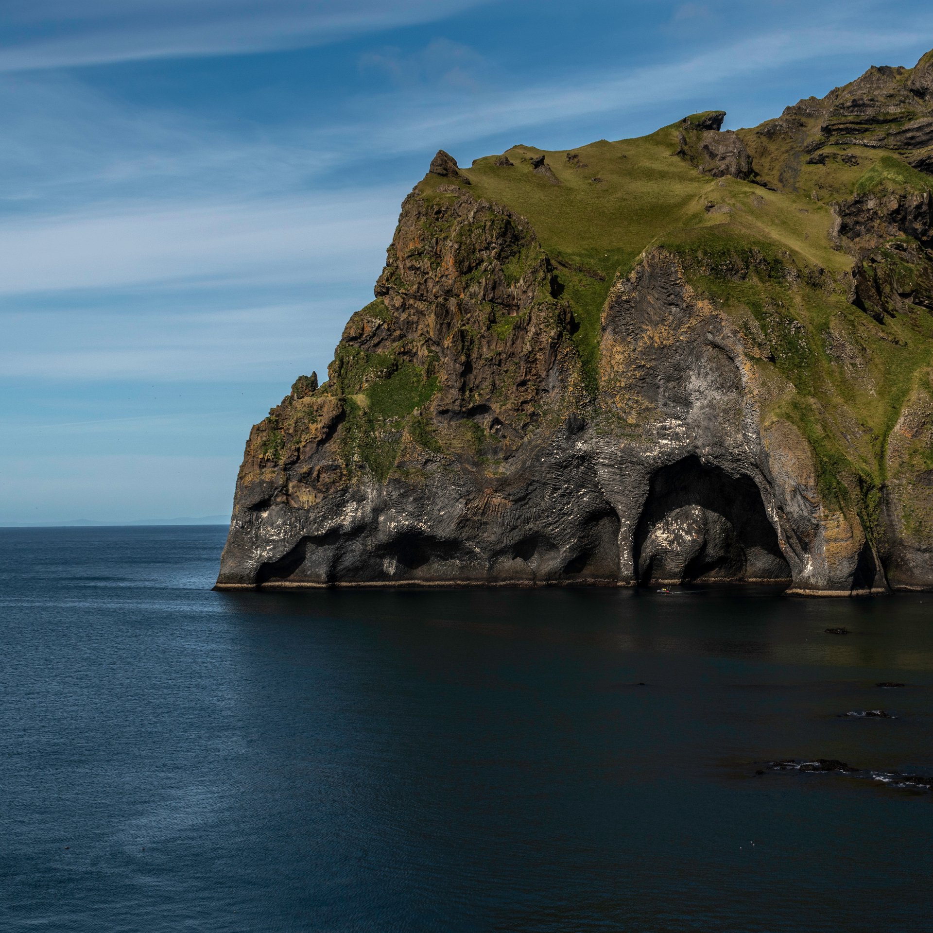 Elephant Rock basalt sea arch formation resembling an elephant with trunk in the ocean