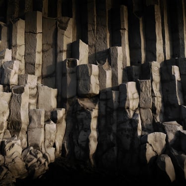 Glacier hiking group on ice formations