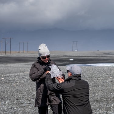 Reynisfjara black sand beach and basalt columns