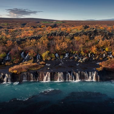 Natural ice cave blue interior Vatnajökull glacier
