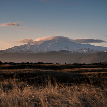 Sunset over Snæfellsjökull glacier