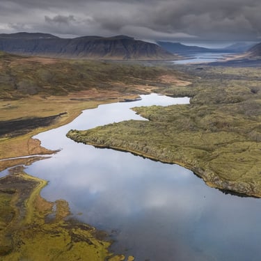 Snæfellsjökull glacier and coastal cliffs