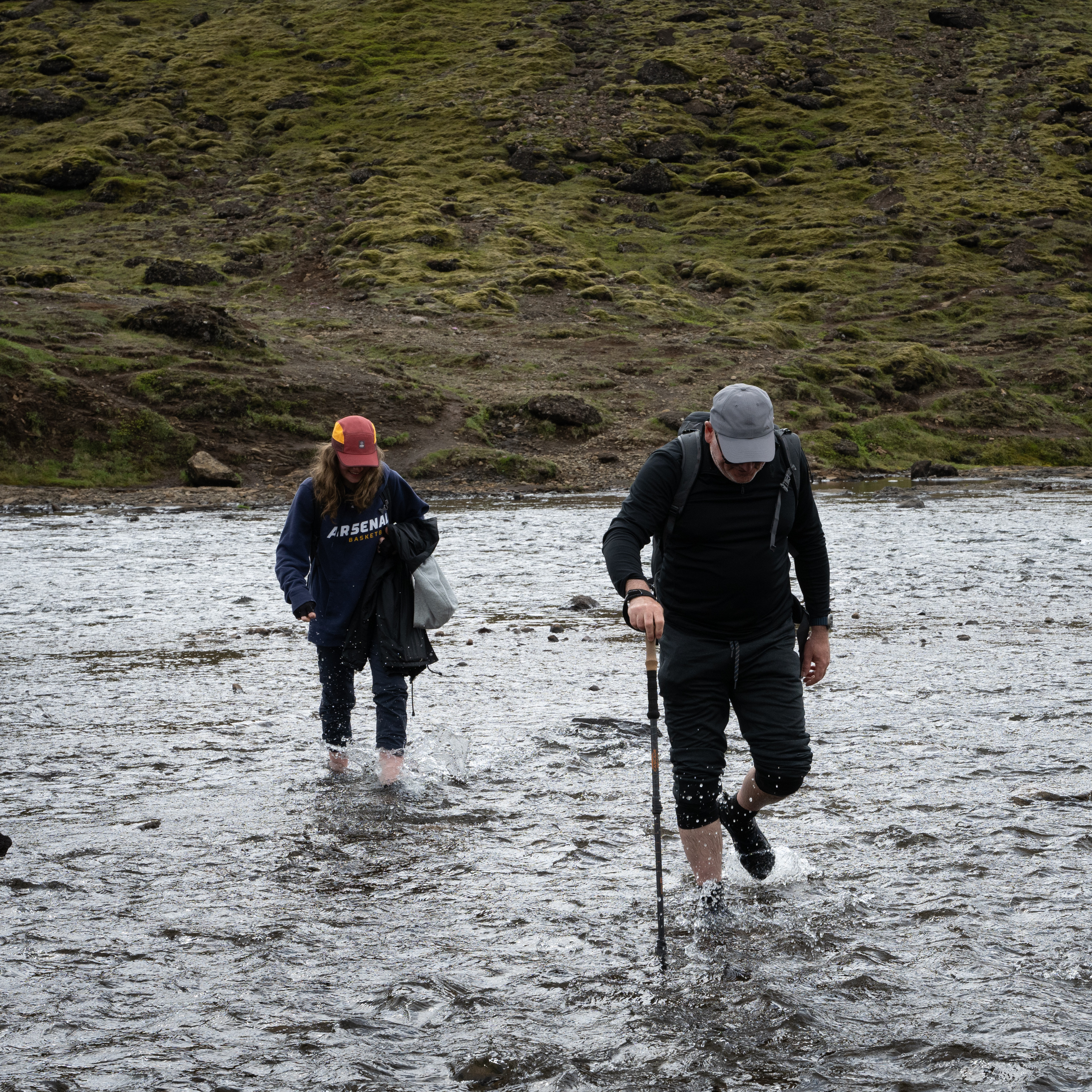 Rugged canyon walls framing the path to Iceland's second-tallest waterfall